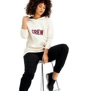 Ideology Unisex Graphic Fleece Hoodie, Pebble Heather/Buffalo Plaid, M